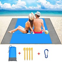 가성비 200x210CM 비치 매트 방수 담요 휴대용 피크닉 캠핑 지상 타월 카펫 러그, [01] A-Blue