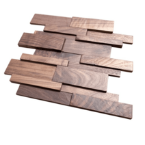 원목 아트월 타일 판넬형 거실 모자이크 셀프인테리어 업소용 벽 나무 장식, 1개, 다크호두 300x300 무광