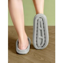 무지외반증 슬리퍼 근막염 신발 평발 지압 무중력 여성, 250mm-255mm, 블랙