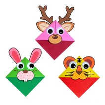 5살6살어린이만들기 동물접기색종이키트 미술놀이 집콕놀이 영유아미술 수업재료 공작