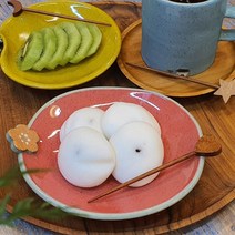 예향 직타원 앞접시 핸드메이드 도자기 반찬그릇, 주황