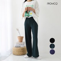 프롬코 여성 시원한 쿨바지 와이드 밴딩팬츠 2장 66 77 숏 롱팬츠 [국산 자체제작]