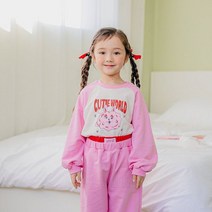 슈슈샤샤KC 버니맨투맨티 유아동복 아동복 상의 봄 티셔츠