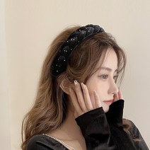 디어쇼룸 로젤 벨벳꼬임 머리띠 헤어밴드 겨울머리띠 와이드 넓은머리띠