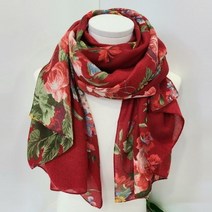 애슬릿(여성의류) [애슬릿] 여성 꽃 봄 가을 얇은 데일리 롱 사각스카프