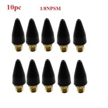 510pcs 18 인치 npsm npt 남성 고무황동 팁 교체 공기 노즐 공기 블로우 건 공압 도구 액세서리, 10개 1 8 npsm