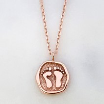 메르시주얼리 14k 18k 아기 발바닥 코인 목걸이