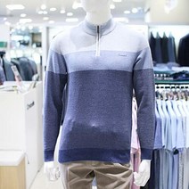 이랜드 [크로커다일]크로커다일 남성 F/W 가을 겨울 블록 패턴 반집업 니트 2종 SPA8KR3314_엔씨송파점