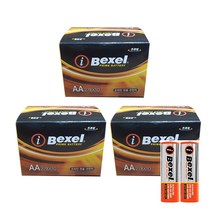 벡셀 알카라인 AA건전지 벌크, 20개입, 3박스