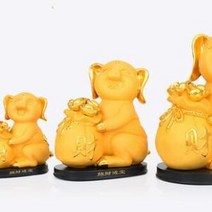 우주네점빵 황금돼지해 돼지 장식품 금돼지 복돼지 사이즈(중)