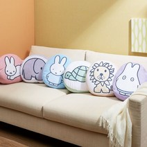 미피 캐릭터 원형 폭신폭신 쿠션, 토끼