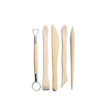 도예도구 도자기도예도구 세라믹도예도구1/6/10pcs DIY 도자기 클레이 도구 나무 손잡이 조각 세라믹 점토, 09 clay sculpture 5 pcs