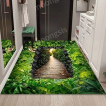 정원 잔디 거실 러그 산책로 착시 3D 카펫