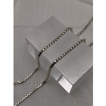 플라타 실버925 컷팅 박스체인팔찌
