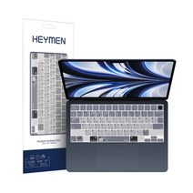 헤이맨 맥북 에어 13인치 M2 단축키 키보드 커버 키스킨, 그레이