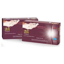 A1 라텍스글러브 파우더프리 100매입 일회용 위생장갑, S