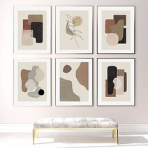 유홍아트 미니멀리즘 모던아트 추상화 그림 액자 6종 6호(41x32cm) (5535157), 1번/캔버스액자(옆면연장)