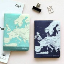 에이치플러스몰 예쁜 여권 커버 세계 지도 케이스 PVC 오염 방지