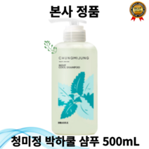 청미정 시원함 쿨링감 전용 극지성 문제성 열감두피 박하쿨 샴푸 500ml 청량감 멘톨향 한해살이풀 멘톨, 1통, 0.5L