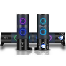 좌우 분리형 인켈 LED 무드 USB 스피커 / 가정용 TV 컴 피씨 데스크탑 PC