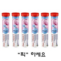독일 미볼리스 철+비타민C 발포비타민 20정 6개 Mivolis Eisen Vitamin C Brausetabletten 6set, 1개, 82g