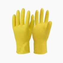 대형 하얀손 미니 고무장갑 노란색 대형 10개_[230127EA], 1, 본상품선택