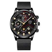 Reloj hombre 패션 남성 시계 스테인레스 스틸 메쉬 벨트 캘린더 날짜 쿼츠 비즈니스 빛나는
