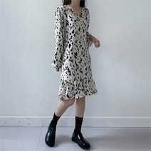 빅사이즈 203 레오파드V넥랩원피스 DYPG570