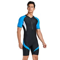 프리다이빙웨이트 서핑복 잠수복 여성용 반팔 원피스 라이크라 잠수복 컬러 블록 프론트 지퍼 패딩 서핑, 03 1362_03 L