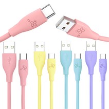 아이엔조이 마카롱 C타입 고속 충전 케이블, 핑크, 마카롱 C타입 30cm