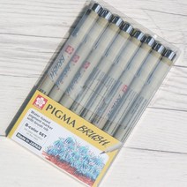 GO2shop GO2shop_ 수입볼펜 학용품 붓펜 12색캘리펜 큐티볼펜 수성팬 일러스트펜, ★선택* 사쿠라 피그마 1.0mm 붓펜 BRUSH 8색, 이제품주문★