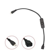 라즈베리 파이 3 4 전원 USB 케이블 (ON/OFF 스위치 포함) 라즈베리 파이 4 3 모델 B +/ B/2/Zero/w 용 전원 제어 토글, for raspberry pi 3