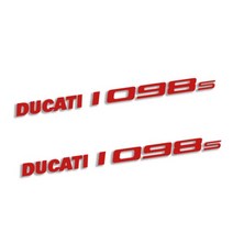 새로운 오토바이 자전거 바디 연료 탱크 스티커 DUCATI 1098 S 용 반사 방수 크리 에이 티브 헬멧 로고 데, 03 LG164-Red