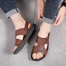indian 남성 여름 소가죽 더블 스트랩 샌들 2279