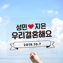 티다운티 아크릴웨딩피켓, B타입 블랙
