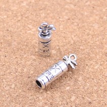 스프레이소화기 매력 소화기 소방관 23x6x6mm 골동품 펜던트 빈티지 티베트어 실버 쥬얼리 팔찌 목걸이 D, 02 앤틱 실버 도금