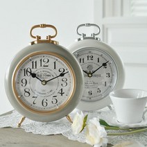 꼬떼따블 모던 원형 빈티지 탁상시계, HLCZ3121 토프
