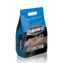 지바바 원콜바베큐 일반형 3.9kg 야자숯 차콜 캠핑 구이용숯 브리켓 바비큐