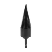 저렴한 Hex Shank Firewood Splitter Machine Drill Wood Cone Reamer Punch Driver Bit Split Drilling To, 01 Black