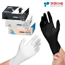 키친아트 프리미엄 만능 니트릴 장갑 다용도 다목적 위생장갑, 키친아트 프리미엄 니트릴장갑 100매, 블랙(L)