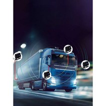 어라운드뷰 블랙박스 800만화소 풀세트 파노라마 버스, 10.1인치 360도 녹화+음성제어+128G