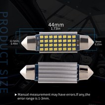 2PCS Canbus 44mm 41mm 39mm 36mm 31 12V 24V C5W 2016 LED 28SMD 32SMD 자동차 꽃대 의례 단계 독서 공간, 44mm_Warm white