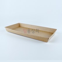 ilyong 종이트레이 DRP 23호 직사각 300개 크라프트 샌드위치용기 종이용기, 단품, 단품