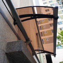 캐노픽스 650 X 7300 컨테이너 어닝 조립식 농막 모듈러주택 전원주택 차고 옥상 썬룸, 브라운 렉산 검정 브라켓 실버 바