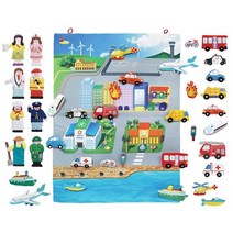 매직캐슬 차트 우리동네교통수단 융판놀이 직업 포함 어린이 아동 아기 애기 완구 장난감 브랜드, 1