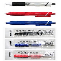 유니 미쯔비시 제트스트림 볼펜 0.5mm SXN-150-05 리필심 1개입 고급볼펜 필기볼펜, 1개, 0.5 볼펜_리필심 -레드(1개입)