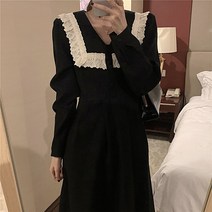 시그널러브 카밀 스퀘어 레이스 코듀로이 원피스