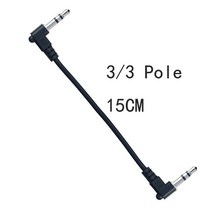 오디오배선 카오디오 15cm 20cm 짧은 3.5mm 수-수 스테레오 오디오 케이블 90 도 각도 3 극 자동차 AUX MP, 04 15cm  two angled_01 < =0.5m