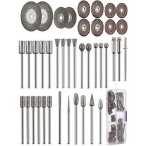 우드카빙키트 43 개 로터리 도구 액세서리 키트 돌 조각 세트 다이아몬드 코팅 그라인딩 헤드 버 연마 나, 01 43PC