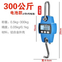미니 전자 크레인 저울 200kg 500kg 교수형 낚시 후크 산업용 운전 전자 계량 후크, 하늘색 300kg